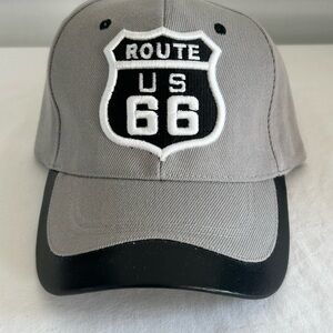 Gray Route 66 Baseball Cap